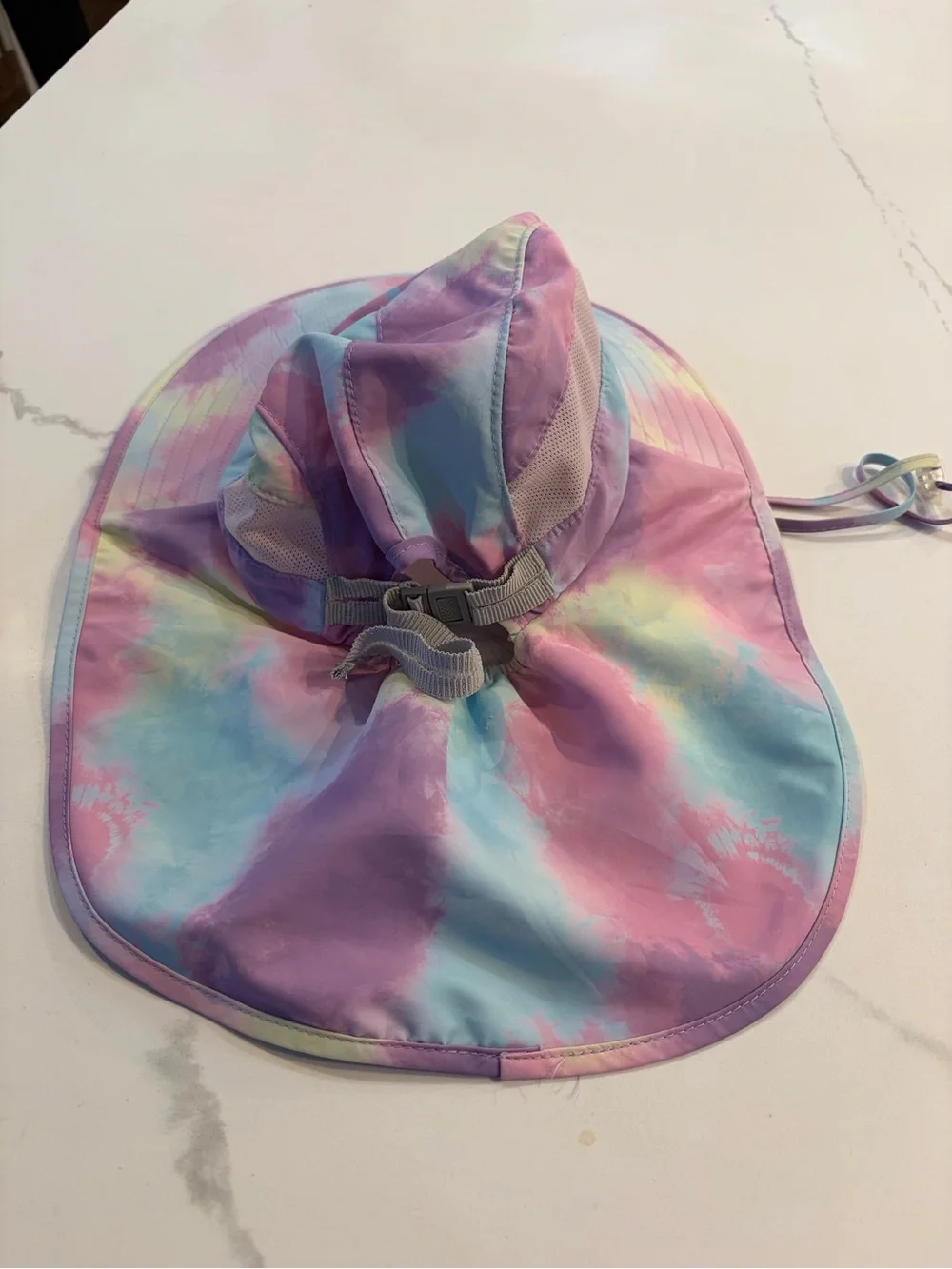 Kids Unicorn Tie-Dye Sun Hat - Pink & Blue
